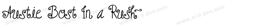 Austie Bost In a Rush字体转换